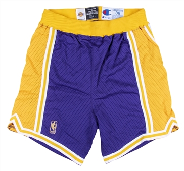 1996-97 Kobe Bryant Rookie Game Used Los Angeles Lakers Road Shorts (Sports Investors Authentication)